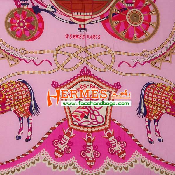 Hermes Wool Square Scarf PINK HEWOSS 140 x 140 - Click Image to Close
